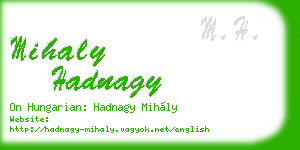 mihaly hadnagy business card