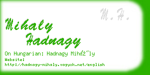 mihaly hadnagy business card